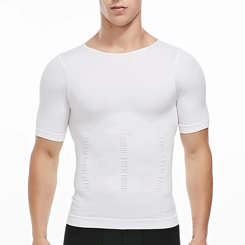 Men'S Slimming Body Shapewear Posture Vest Tummy Abdomen Corrector Compression Body Modeling Fat Burner Chest Tummy Shirt Corset