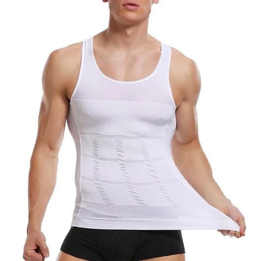Men'S Slimming Body Shapewear Posture Vest Tummy Abdomen Corrector Compression Body Modeling Fat Burner Chest Tummy Shirt Corset